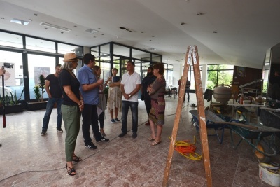 Ministar Kurić u posjeti gradjevinskim radovima  u Pozorištu mladih Sarajevo na implementaciji projekta  „Kultura pripada i meni“